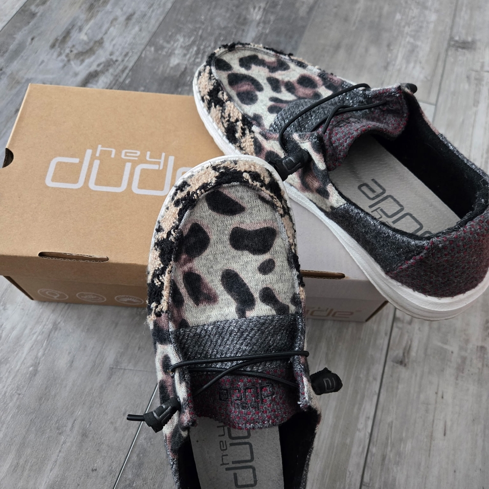 Hey Dude Kids Leopard Print Shoes